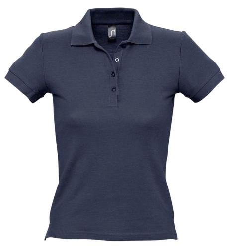 Изображение Рубашка поло женская People темно-синяя, размер S
