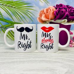 Парные кружки Mr. Right и Mrs. always Right