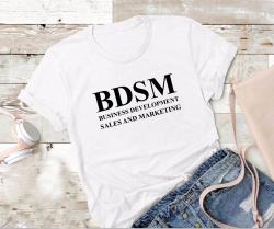 Футболка женская BDSM business development sales and marketing