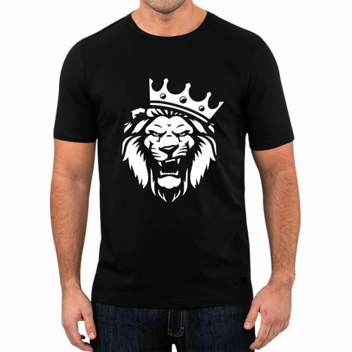 Изображение Футболка мужская Лев с короной, черная М