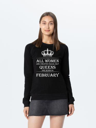 Изображение Свитшот All women are created equal but queens are born in February