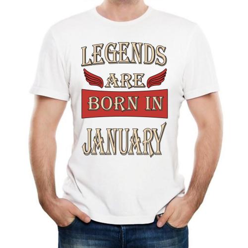 Изображение Футболка мужская Legends are born in january