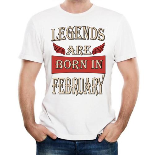 Изображение Футболка мужская Legends are born in february