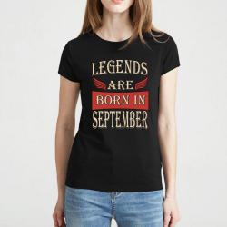Футболка женская Legends are born in September 