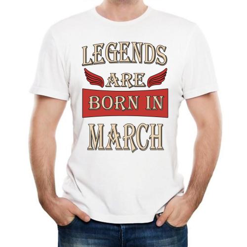 Изображение Футболка мужская Legends are born in March