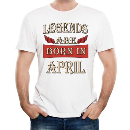 Изображение Футболка мужская Legends are born in April