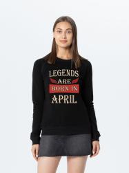 Свитшот Legends are born in April