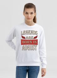 Свитшот Legends are born in August