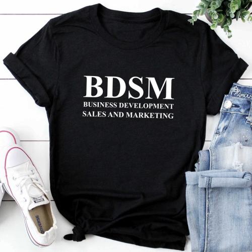 Изображение Футболка женская BDSM business development sales and marketing, размер М