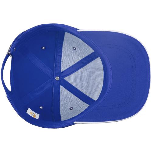 Изображение Бейсболка Bizbolka Canopy, ярко-синяя с белым кантом