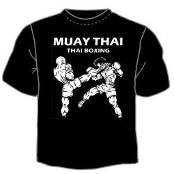 Футболка мужская Тайский бокс, черный XXL