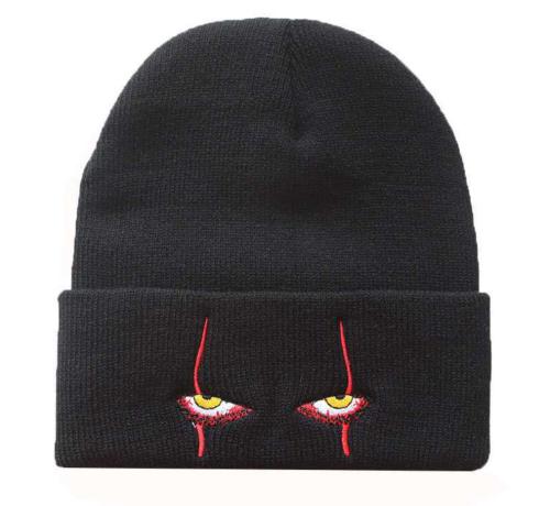 Изображение Черная шапка со страшными глазами клоуна