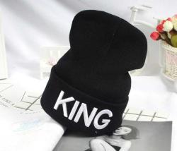 Черная мужская шапка бини King