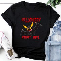 Футболка женская Halloween night owl черная L