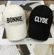 Изображение Бейсболки парные Bonnie Clyde, черная и белая