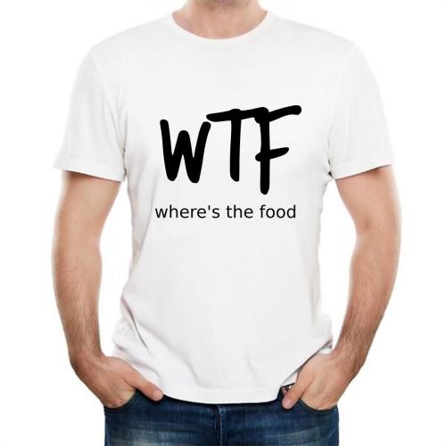 Изображение Футболка мужская WTF There"s the food (где еда), размер XXL