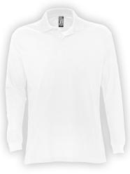 Рубашка поло мужская с длинным рукавом Star 170, белая, размер XL