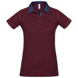 Рубашка поло женская DNM Forward бордовая, размер L