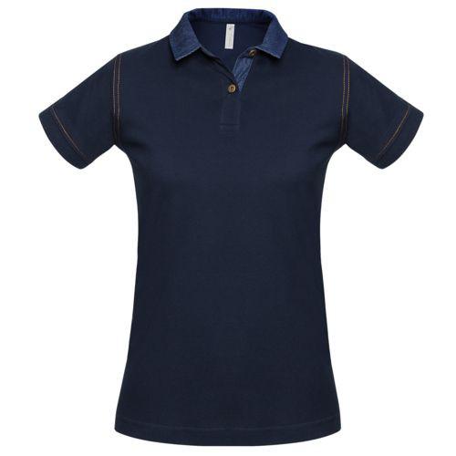 Изображение Рубашка поло женская DNM Forward темно-синяя, размер S